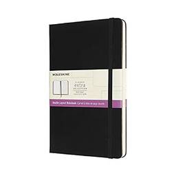 Moleskine Large Double Layout Plain and Ruled Hardcover Notebook