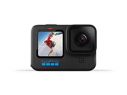 GoPro HERO10 Black – Câmera de ação à prova d'água com tela frontal LCD e traseira sensível ao toque, vídeo 5.3K60 Ultra HD, fotos de 23 MP, transmissão ao vivo 1080p, webcam, estabilização