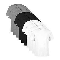 Kit 10 Camisetas Masculina SSB Brand Lisa Algodão 30.1 Premium, Tamanho M