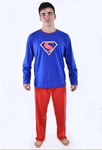 Pijama SuperMan Adulto Azul Masculino Inverno Pai SuperHomem (M)