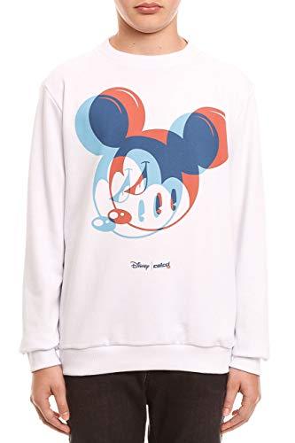 Blusa de moletom Disney: Mickey Colors, Colcci Fun, Meninos, Branco, 14