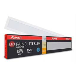 AVANT 490100871 Painel Led , Fit Slim , Embutir 100 X 600. Ne4000 K, 18 W, Biv1080, Luz Neutra