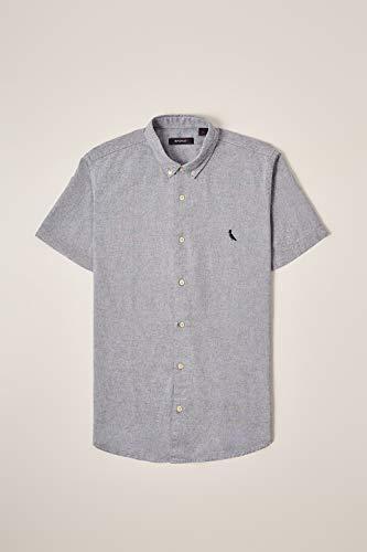 Camisa Manga Curta Oxford Color, Reserva, Masculino, Marinho, G