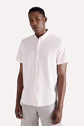 Camisa Manga Curta Oxford Color, Reserva, Masculino, Rosa Claro, M