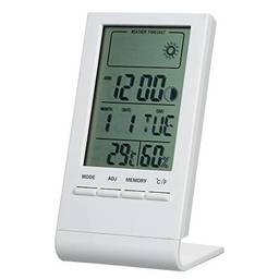 KKmoon Mini termômetro digital Higrômetro interno Sala ?/? Monitor de temperatura e umidade Medidor Medidor Despertador Termo-higrômetro com display de valor mínimo máximo
