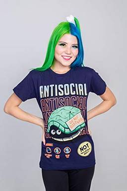 Camiseta Autoral Piticas Antisocial, Piticas, Unissex, Azul, GG
