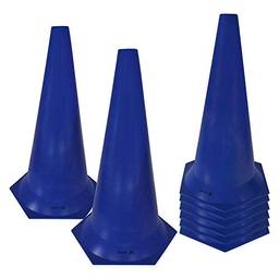 Cone de Marcação de Plástico - 50cm - Kit com 8 - Azul - Muvin