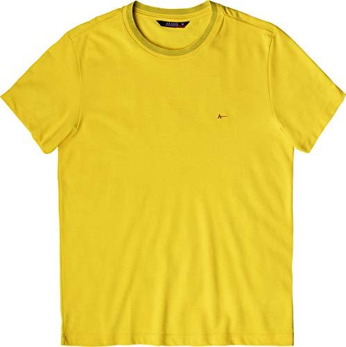 Camiseta Mouline Gola Listrada, Aramis, Masculino, Amarelo, P