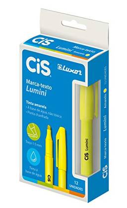 CIS Lumini Marcador de Texto, Caixa 12 Unidades, Amarelo