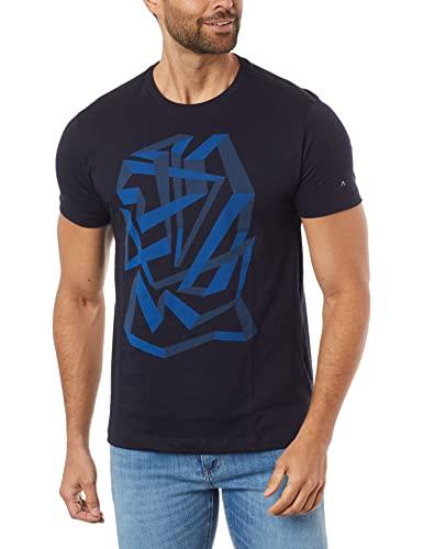 Camiseta Estampa Emaranhado (Pa),Masculino,Azul,M