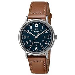 Timex Relógio masculino Weekender 40 mm, Bronzeado/azul, Relógio analógico