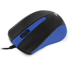 Mouse USB C3Tech MS-20BL Azul - Compatível com PC e Mac Resoluções até 1000 DPI Com cabo de 115cm Sensor óptico