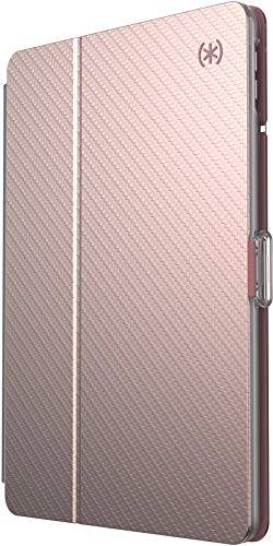 Speck Produtos BalanceFolio capa transparente para iPad de 10,2 polegadas (2019), ouro rosa tecido metálico/transparente