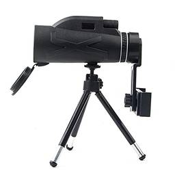 Domary 80X100 lente de alta definição prisma telescópio monocular de caminhada + clipe de telefone + tripé