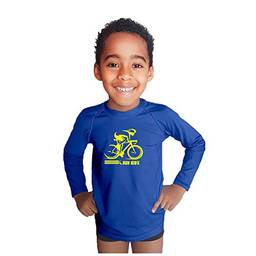 Camisa Praia Piscina Proteção UV50+ Masc Run Kids Cycle - Azul - 8 anos