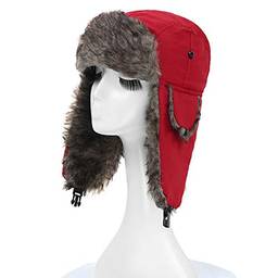 Domary Unissexo masculino feminino russo chapéu trapper bombardeiro quente protetor de ouvido protetor de ouvido de inverno boné chapéu de esqui