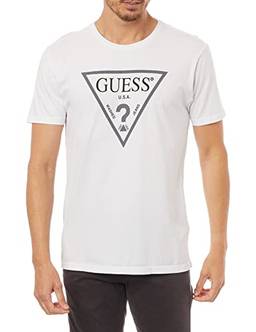 GUESS Logo Triangulo Vazado, T Shirt Masculino, Branco (White), XG
