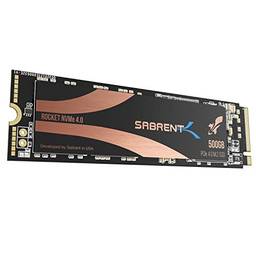 SABRENT Disco SSD interno de 500 GB Rocket Nvme PCIe 4.0 M.2 2280 (SB-ROCKET-NVMe4-500)