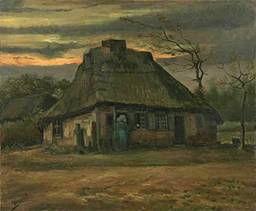 A Cabana (1885) de Vincent van Gogh - 30x36 - Tela Canvas Para Quadro