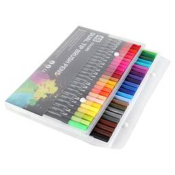 Domary Conjunto de marcadores de 48 cores Canetas coloridas de ponta dupla Marcadores de arte para crianças Adulto para colorir Desenho Ilustrações Artista Esboço