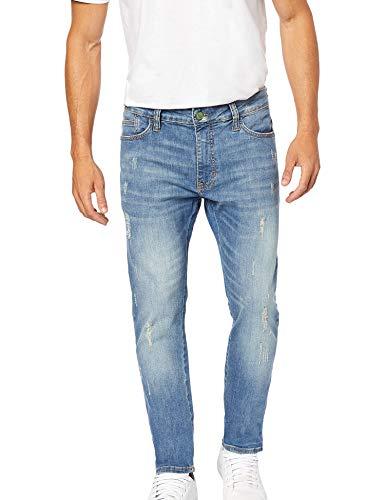 Jeans Basic Delavê SergioK masculina, Azul,46