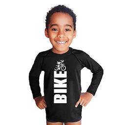 Camisa Praia Piscina Proteção UV50+ Masc Run Kids BK - Preta - 6 anos
