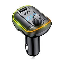 Domary Transmissor FM Bluetooth 5.0 para carro Reprodutor de modulador de MP3 Receptor de áudio sem fio mãos-livres Carregador rápido USB duplo 3.1A Reprodutor de música MP3 Disco TF/U