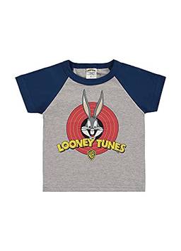 Camiseta Manga Curta Looney Tunes, Meninos, Marlan, Marinho Escuro, GB