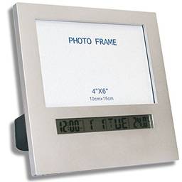 Porta Retrato Com Relogio Digital Multifuncao Termometro, Cronometro, Calendario, Soneca E Alarme