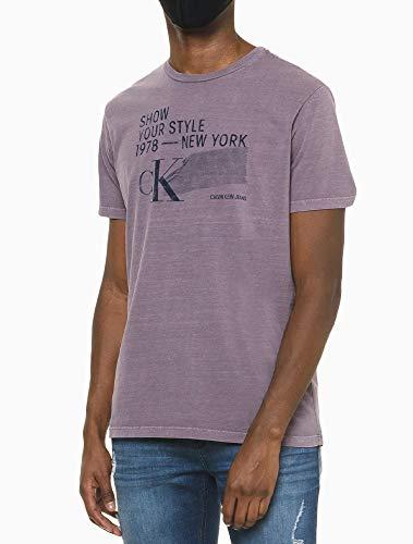 Camiseta Regular silk, Calvin Klein, Masculino, Uva, GG