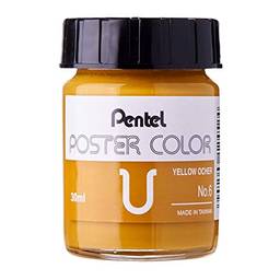 Pentel Poster Colour Tinta Guache, Amarelo Ocre, 30 ml