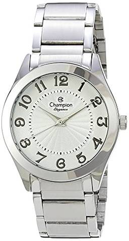 Relógio Champion, Feminino linha Elegance CN25029Q pulseira em aço prateada