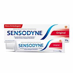 Sensodyne Creme Dental Original, Proteção Diária Para Dentes Sensíveis, Dentes Fortes e Gengivas Saudáveis, 50g