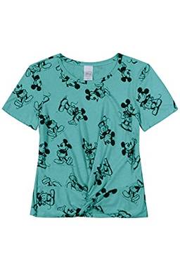 Camiseta Manga Curta Mickey, Feminino, Disney, Azul Claro, M