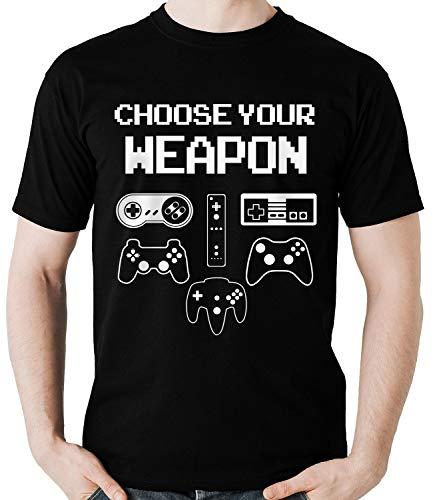 Camiseta Choose Your Weapon Controle Gamer Game Camisa Blusa