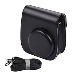 Moniss Porta-bolsa para câmera instantânea portátil em couro PU com alça de ombro compatível com Fujifilm Fuji Instax Mini 11