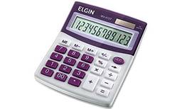 Calculadora Elgin com 12 dígitos, duplo zero MV-4127 Roxa, Elgin, 42MV41270000, Roxa