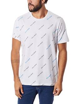 Camiseta Masculina Full Print,Branco, GG