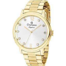 Relógio Champion Feminino Dourado Analógico CN28437W + Pulseira Berloques