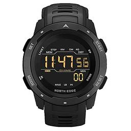 Domary Relógio digital masculino, esportivo masculino, relógio dual time pedômetro, despertador, 50M, relógio digital, militar, relógio militar