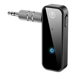 Domary Transmissor e receptor Bluetooth C28 kit viva-voz para carro Adaptador de áudio sem fio com microfone para fone de ouvido, alto-falante, estéreo para carro, MP3, TV, PC, PC