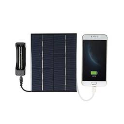 KKmoon Painel solar de silício policristalino 3,5 W 5 V Célula solar para carregador de energia Porta USB 18650 Carregamento de bateria