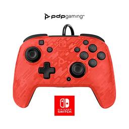 PDP 500-134-NA-CM04 Nintendo Switch Faceoff Deluxe+ Audio Wired Controller - Red Camo Nintendo Switch