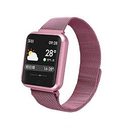 Smartwatch Relógio P68 Fitness Resistente Chuva Pressão Arterial (Rosé)