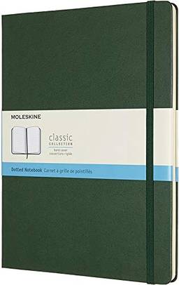 Moleskine Caderno clássico, capa dura, GG (19 x 24 cm) pontilhado, verde murto, 192 páginas