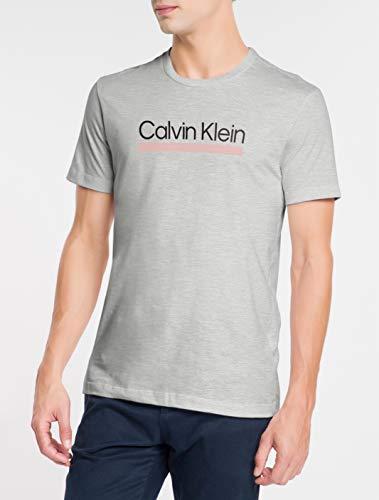 Camiseta Slim underline, Calvin Klein, Masculino, Mescla, GG