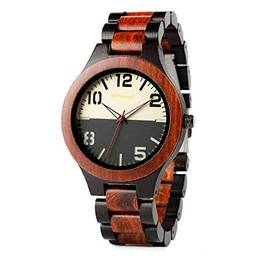 Relógio casual Benjamin, Mafia Wood Exclusive Wear, Adulto Unissex, Madeira,