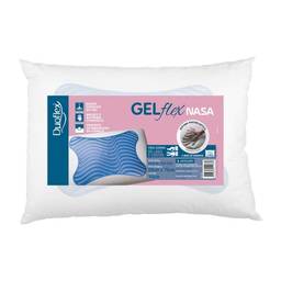 Travesseiro Gelflex Nasa, Duoflex, Branco, Espuma e Gel 100% Poliuretano