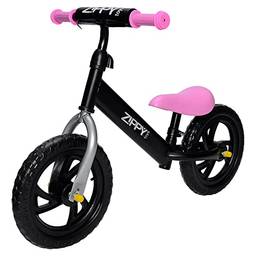 Zippy Toys Bicicleta de Equilíbrio na Cor Rosa, Aro12. Inteiramente em Plástico e Aço Carbono. Perfeita p/Crianças, Auxilia no Desenvolvimento. Pode Ser Usado em todos Ambientes, BE21M1