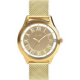 Relógio Euro, Pulseira de Aço Inoxidável, Feminino Dourado EU2039JH/4X